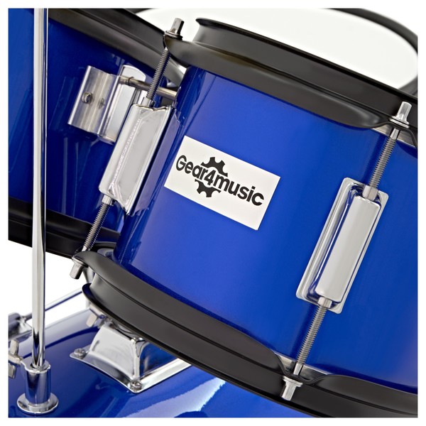 Junior 5 Piece Drum Kit by Gear4music, Blue