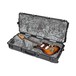 SKB iSeries Waterproof Guitar Flight Case, Offset Guitars, Open with Guitar, Angled Left