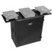 UDG FlightCase Fold Out DJ Table Plus (Wheels), Black - Angled Top (Equipment Not Included)