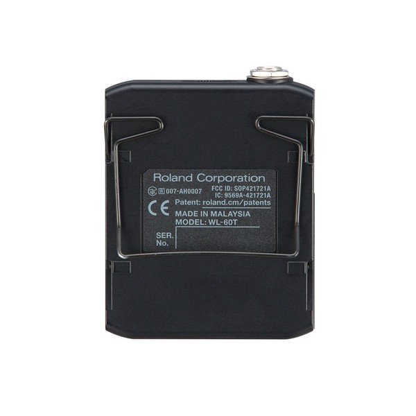 Boss WL-60T Transmitter for WL-60 Wireless Sytem - Back