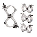 Doppelte Halbschellenklemme 48-51 mm, 4er-Pack, von Gear4music
