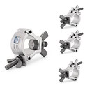 Half Coupler Clamp 32-35mm, Pack of 4, by Gear4music