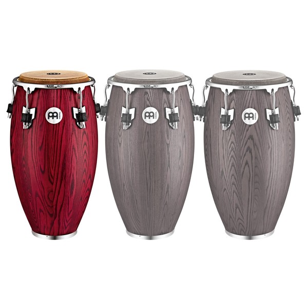 Meinl Percussion Woodcraft Wood 11" Conga, Vintage Red - set