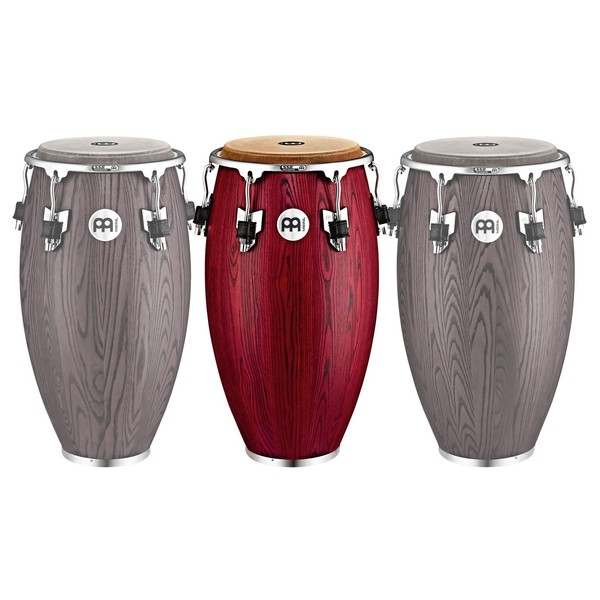 Meinl Percussion Woodcraft Wood 11 3/4" Conga, Vintage Red - set