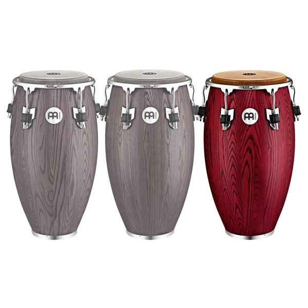 Meinl Percussion Woodcraft Wood 12 1/2" Conga, Vintage Red - set