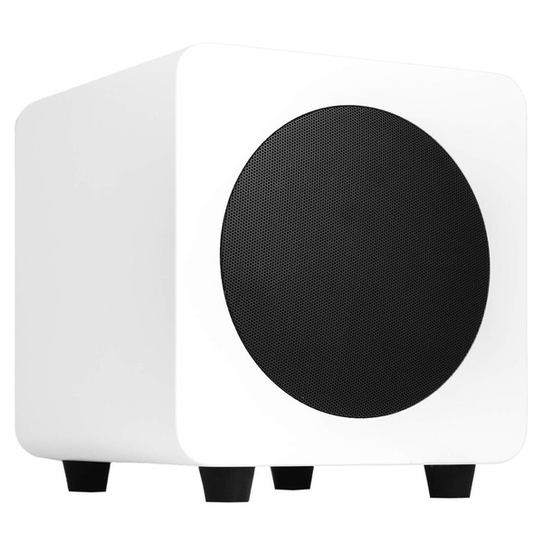 Kanto SUB6 Subwoofer, Matte White - Angled
