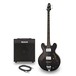 RedSub HB Bass Guitar and BA-30 Amp Bundle, Jet Black