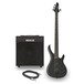 RedSub INF Fanned Fret Bass and BA-30 Amp Bundle, Black