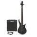 RedSub INF5 5-String Fanned Fret Bass and BA-30 Amp Bundle, Black