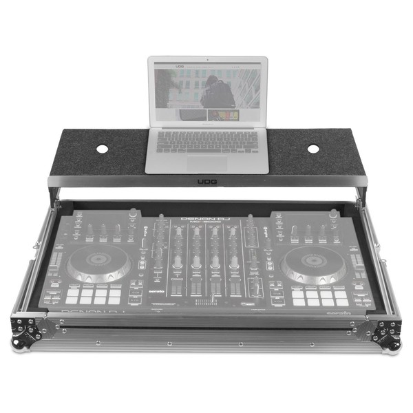 UDG FlightCase Multi Format XXL Plus (Laptop), Silver - Front Open (Controller and Laptop Not Included) 