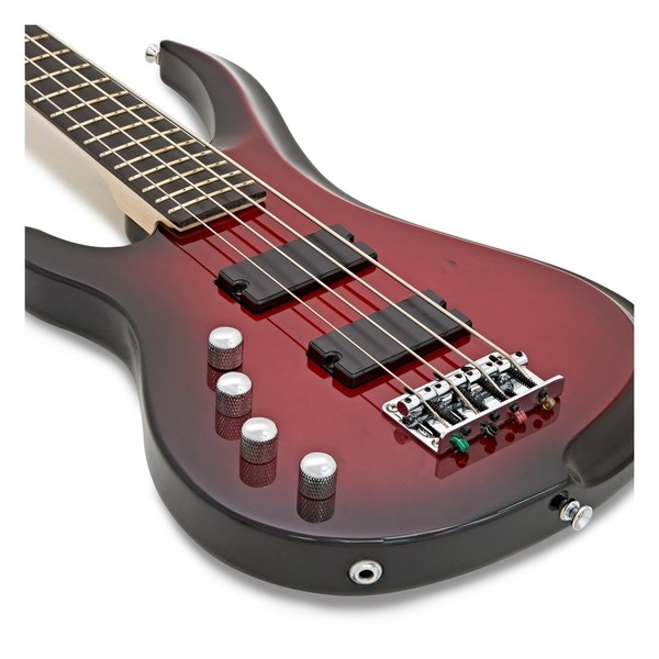 RedSub IN Left Handed Bass Guitar, Red Burst