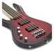 RedSub IN Left Handed Bass Guitar, Red Burst