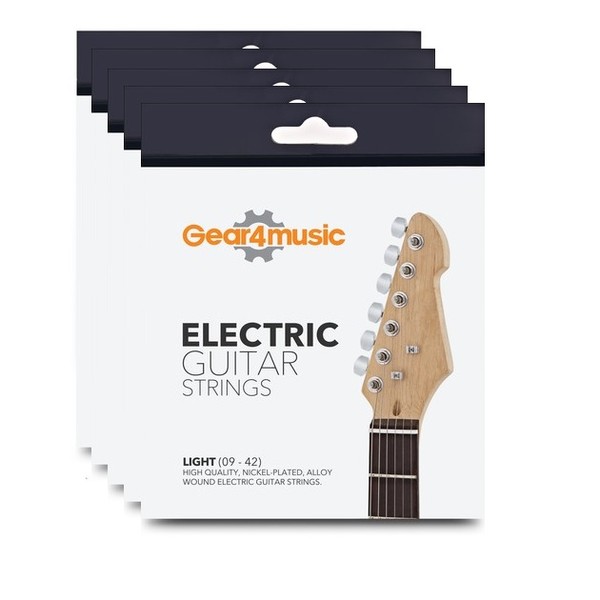 Pack of 5 - Gear4music Electric Guitar Strings