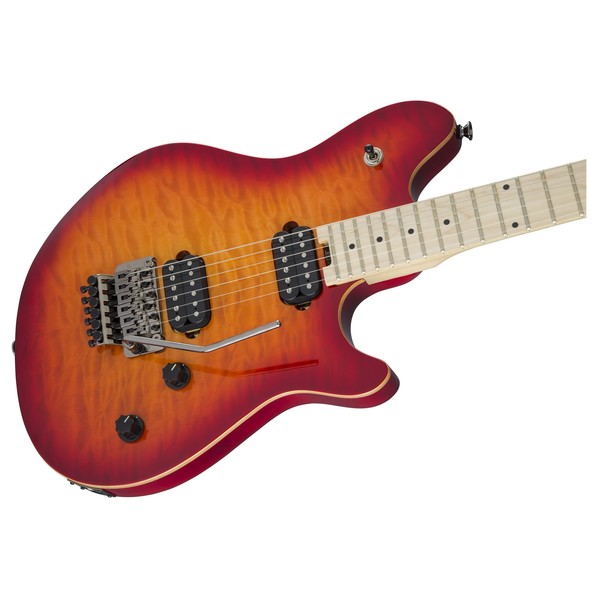 EVH Wolfgang Standard MN, Quilted Cherry Burst - body right