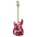 EVH Striped Series Left Handed MN, Red Black White Stripes - right