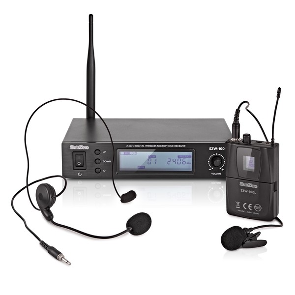 SubZero SZW-100L Digital Wireless Lavalier and Headset Mic System