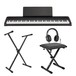 Korg B2 Digitalpiano, schwarz mit X-Keyboardständer und Zubehör