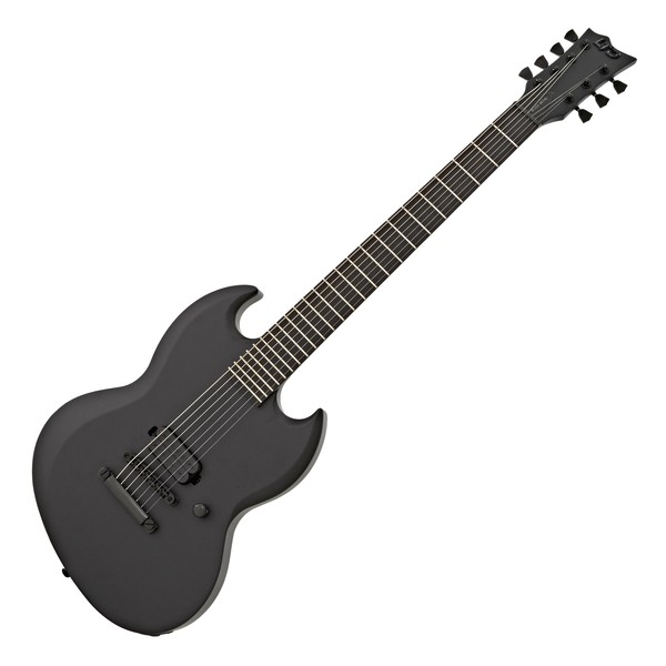 ESP LTD Viper-7 Black Metal Baritone 7-String, Black Satin main