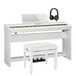 Roland FP 60 Digital Piano Deluxe Bundle, White