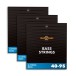 3 Pack of Bass Guitar String Set by Gear4music