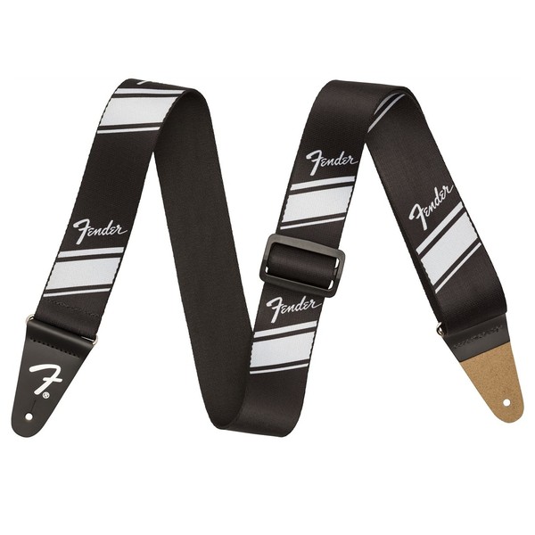 Fender 2" Competition Stripe Strap, Silver - Front View