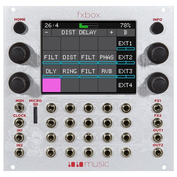 1010music Fxbox Touchscreen Performance Effects Module (26HP)