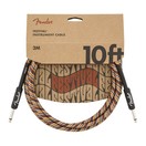 Fender Pure Hemp 10ft Straight Instrument Cable, Rainbow