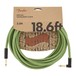Fender Pure Hemp 18.6ft Angled Instrument Cable, Green