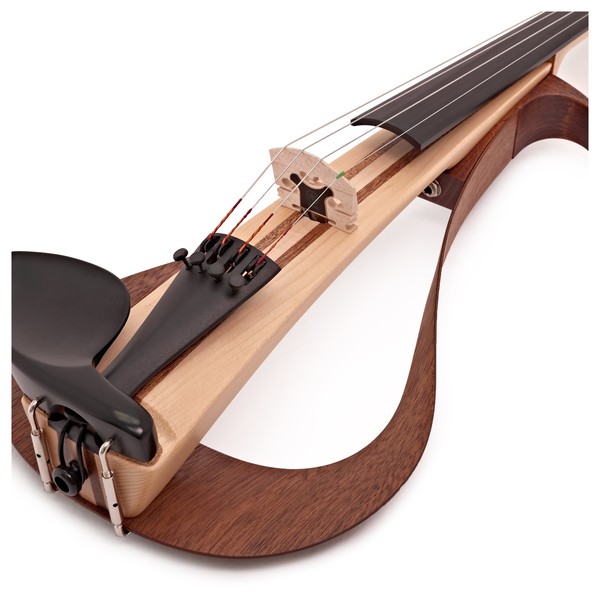 Yamaha YEV104 Series Electric Violin, Natural Finish close