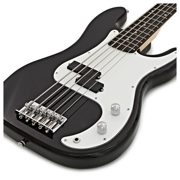 LA 5 String Bass Guitar by Gear4music, Black
