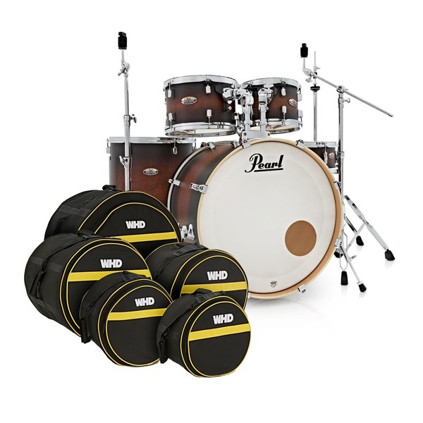 Pearl Decade Maple 22'' Drum Kit, Satin Brown Burst w/Bag Set