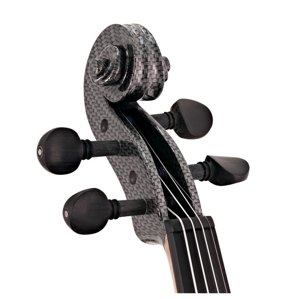 Electric Violin by Gear4music, Carbon Fibre Effect head