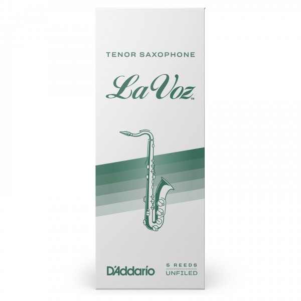 D'Addario La Voz Tenor Saxophone Reeds, Medium Hard (5 Pack)