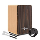 Cajon par Gear4music, &Eacute;b&egrave;ne, avec Housse et Accessoires