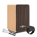 Cajon by Gear4music, Ebony, with Bag and Accessories