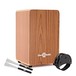 Cajon by Gear4music, Teak, with Bag and Accessories