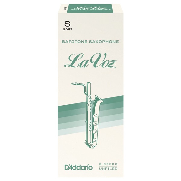 D'Addario La Voz Baritone Saxophone Reeds, Soft (5 Pack)