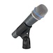 Shure Beta 57A Dynamic Microphone - Angled Right in Clip