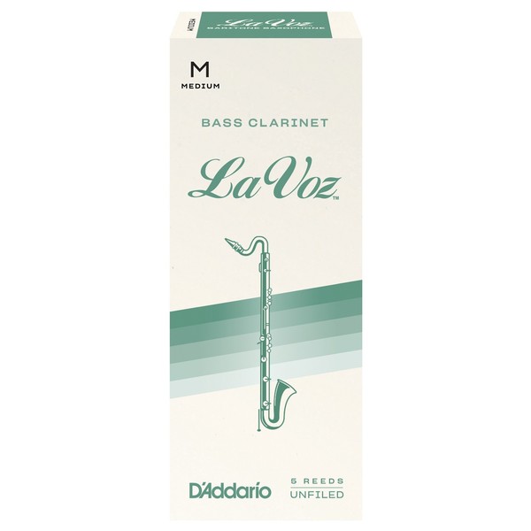 D'Addario La Voz Bass Clarinet Reeds, Medium (5 Pack)