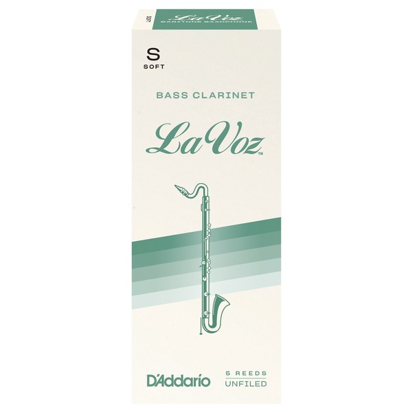 D'Addario La Voz Bass Clarinet Reeds, Soft (5 Pack)
