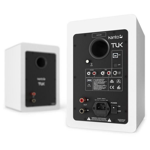 TUK Powered Bookshelf Speakers - Rear