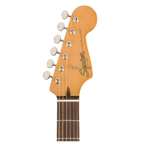 Squier Classic Vibe '60s Stratocaster LRL, Candy Apple Red - Headstock
