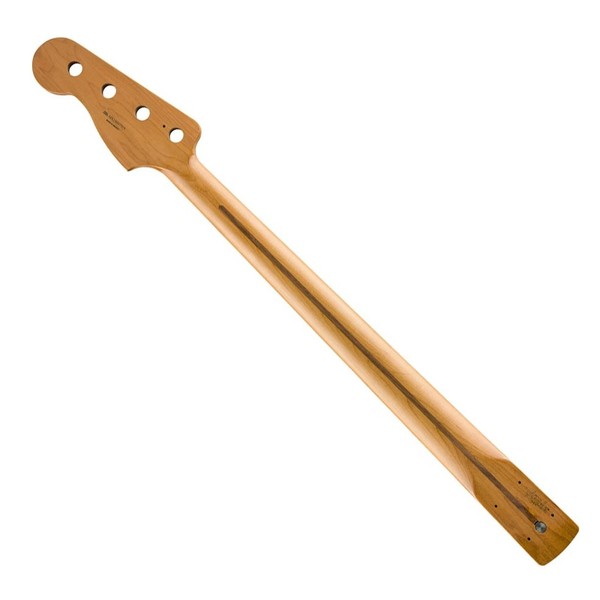 Roasted Maple P Bass Neck, 20 Medium-Jumbo Frets, MP Fretboard - Back