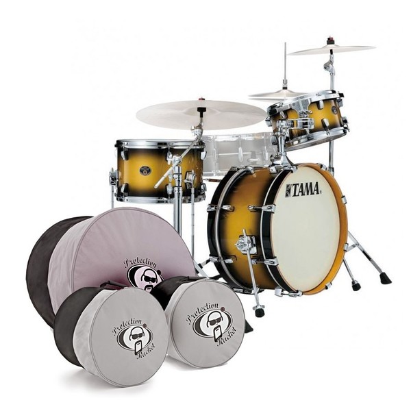 Tama Silverstar 20" 3pc Complete Set w/Bags and Hardware, Gold Duco