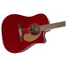 Fender Redondo Player Electro Acoustic, Candy Apple Red - body