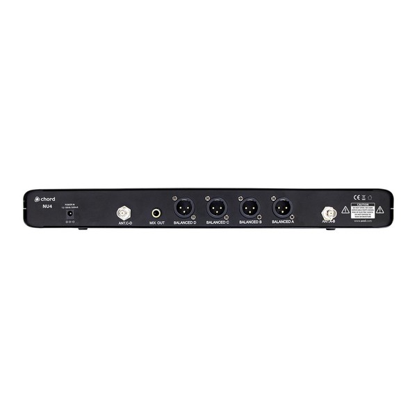 Chord NU4 Quad UHF Wireless System, Handheld, Receiver Rear