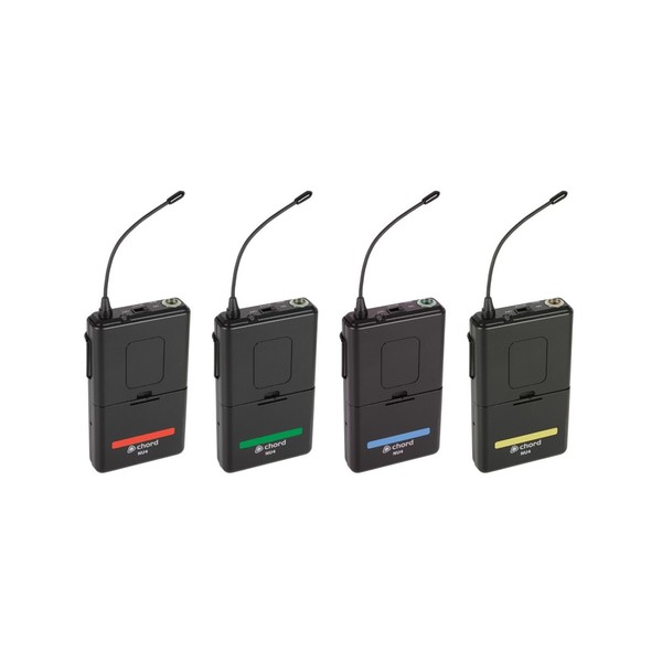 Chord NU4 Quad UHF Wireless System, Neck/Lapel, Beltpacks