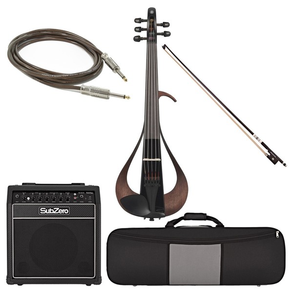 Yamaha YEV105 Electric Violin Package, Black