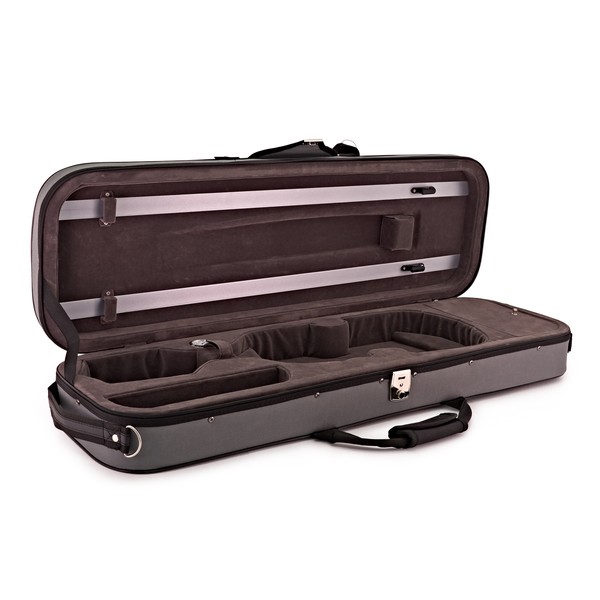 GSJ Two Tone Oblong Violin Case 4/4 Black/Grey