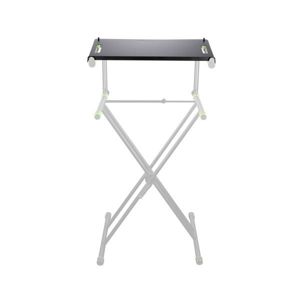 Gravity K2 LTS 2 T Utility Shelf for Second Tier Keyboard Stand Addon, Pictured on Stand, Full View 1